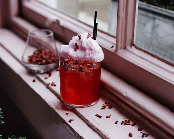  The Florist Cocktails - Raspberry Rose Geranium Sour 
