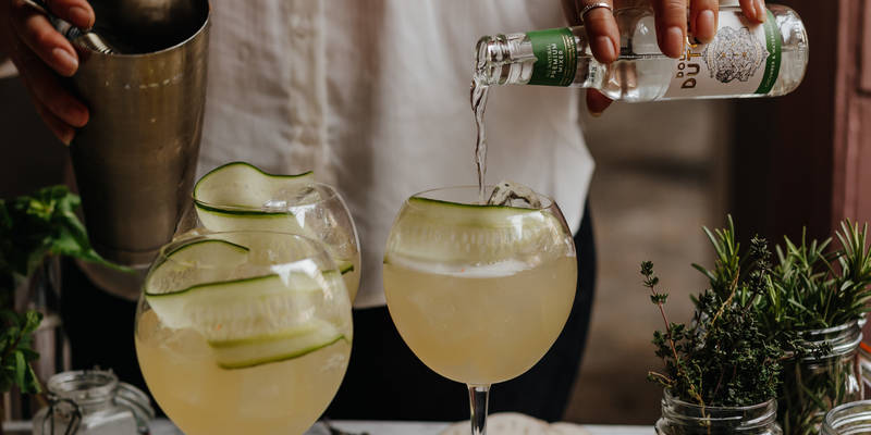 The Florist Cocktails - Elderflower Cucumber Cooler 