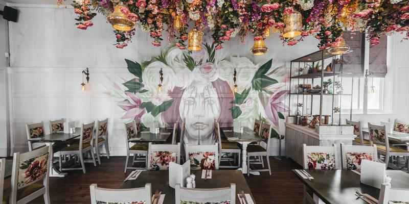 The Florist Interior Seating And Wall Mural